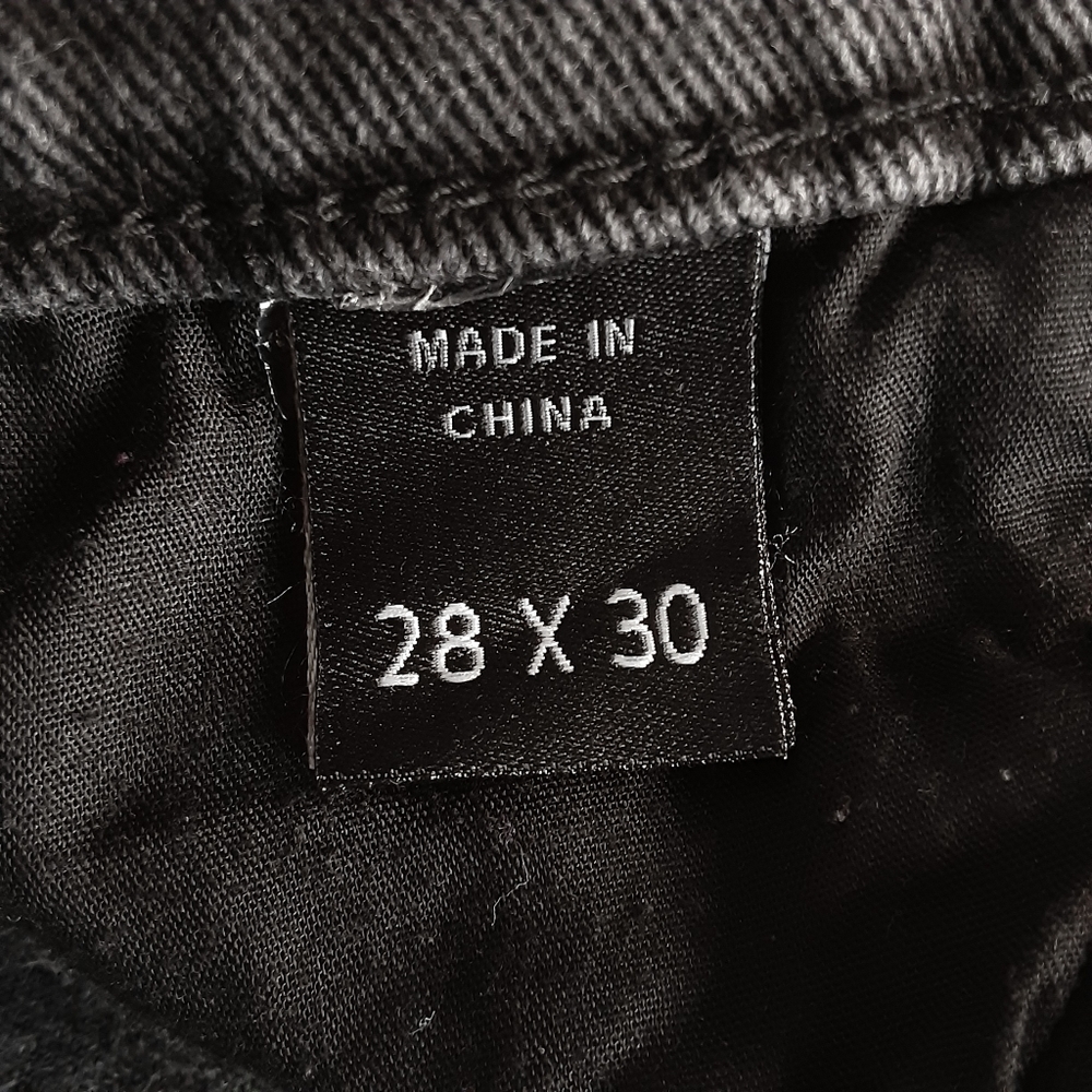 DSTLD Black High Rise Button Fly Cut Off Denim Shorts Size 28 / 26 - Picture 9 of 11